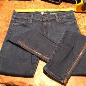 7FAM Gwenevere Skinny Jeans with Ankle Zippers
